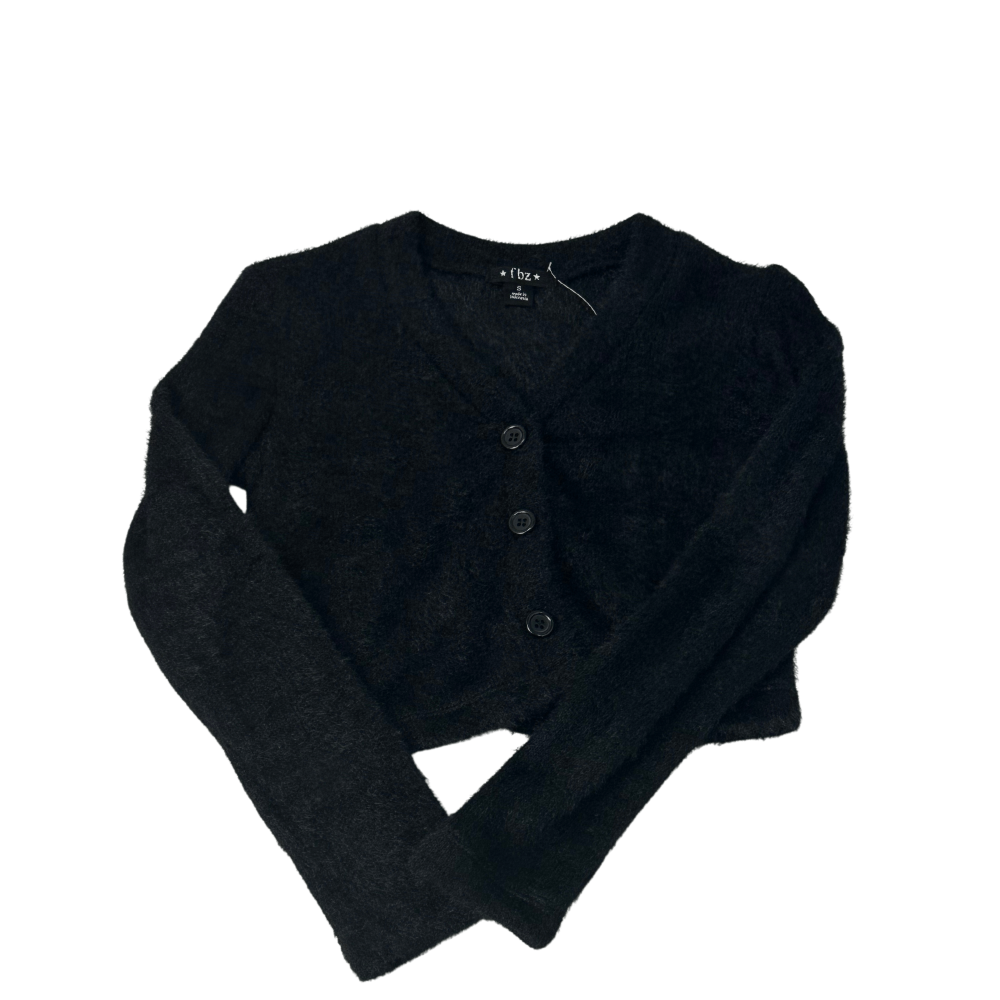 Y2K BEBE Fuzzy Black Cardigan (XS/S)