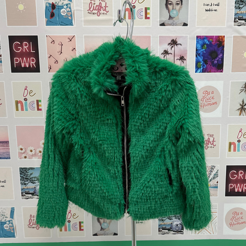 Mia New York Green Fur Jacket | Jade Tank-Springfield, MO